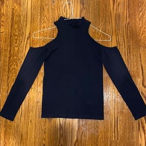 Suzette Black Open Shoulder Top